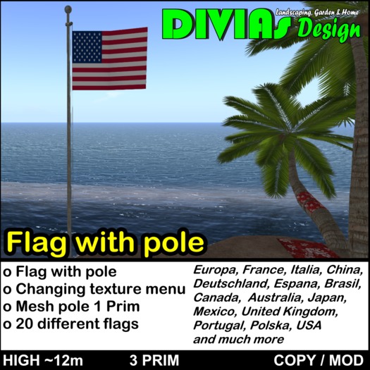 Flag with pole