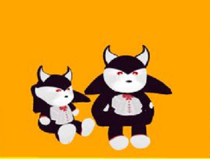 *PCD* Dracula teddybear tipjars (2)