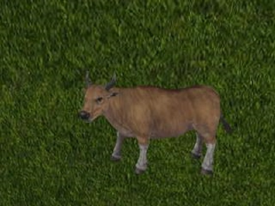 *PCD* Brown standing cow tipjar