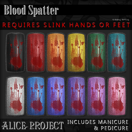Alice Project Slink Nail HUD - Blood Spatter
