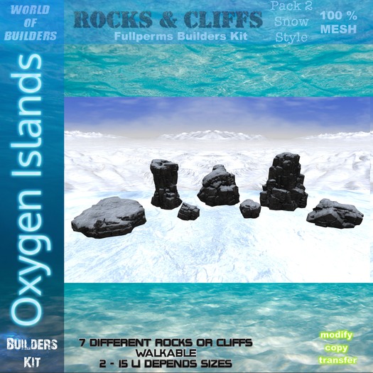 Builders Kit Cliff And Rocks 2 Snow Mesh Full Perm