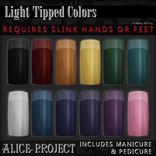Alice Project Slink Nail HUD - Light Tipped Colors // Wear