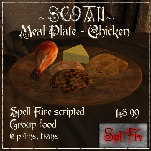 ~SWAN~ Meal Plate - Chicken (Spellfire Group Food)