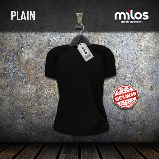 .:MiLOS:. Plain T-Shirt - Black - Male
