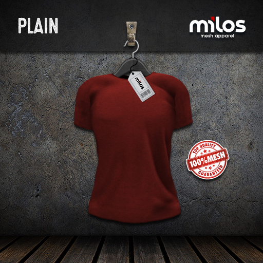 .:MiLOS:. Plain T-Shirt - Red - Male