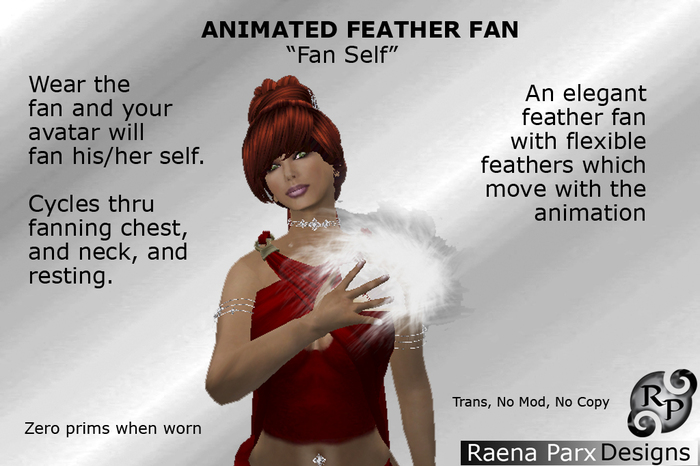 Animated Feather Fan - Fan Self - *RPD*