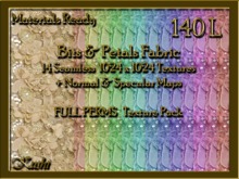 *Kushi* Bits & Petals Fabric Seamless Textures Materials Ready Full Perms 1024x1024 Tileable Repeating