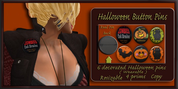 Halloween Button Pins