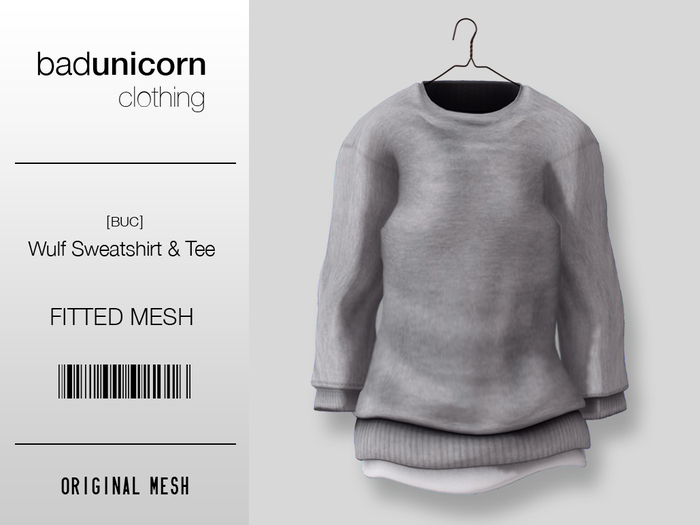 [BUC] "Grey" Wulf Sweatshirt & Tee