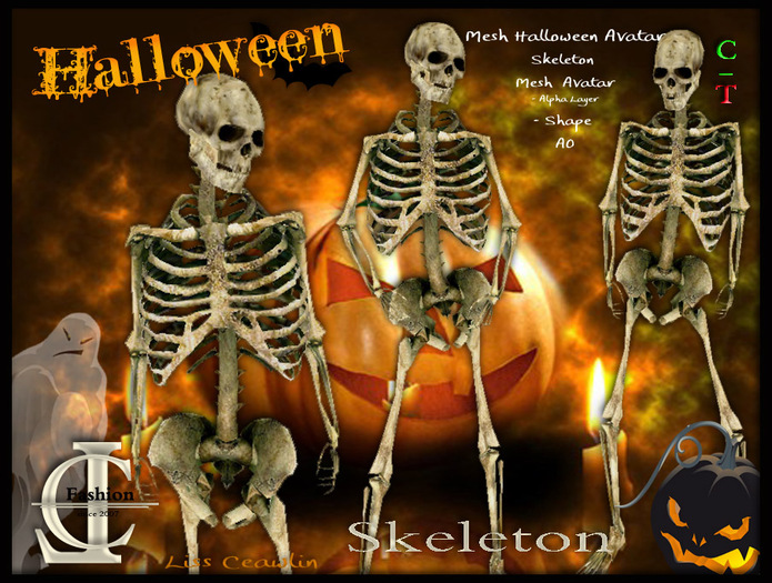 .:LC:. Mesh Halloween Avatar  - Skeleton