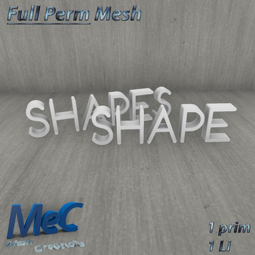 MeC - [SHAPE / SHAPES] Mesh FULL PERM