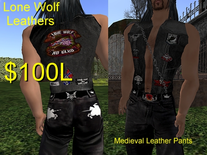 Lone Wolf  Leather Medieval Pants