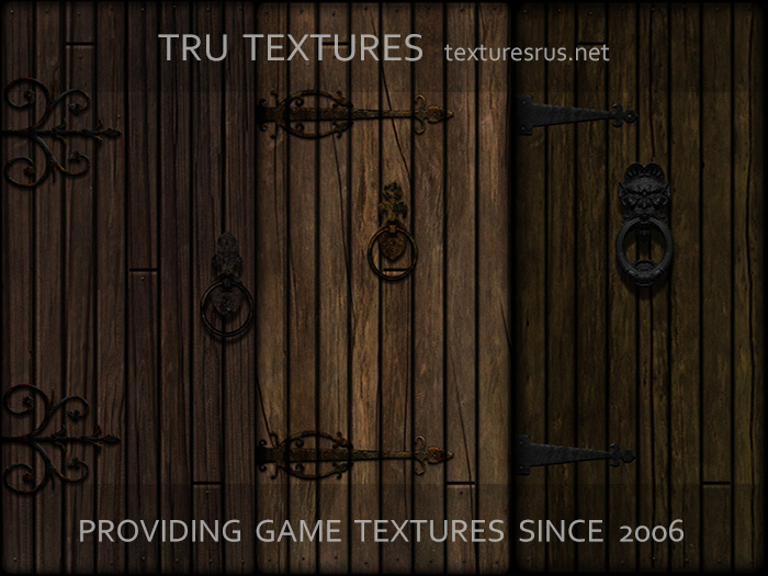 11522: 10 x Hand Drawn Medieval Castle Door Textures - 1024 x 512 Pixels