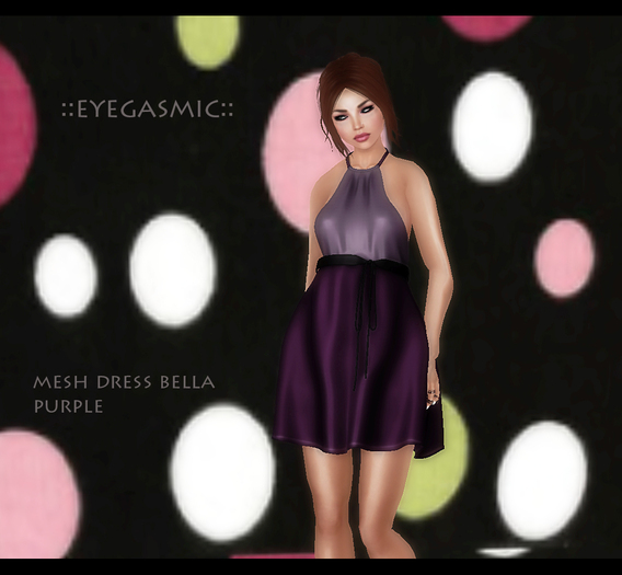 ::EyeGasmic:: Mesh Dress Bella  Purple 