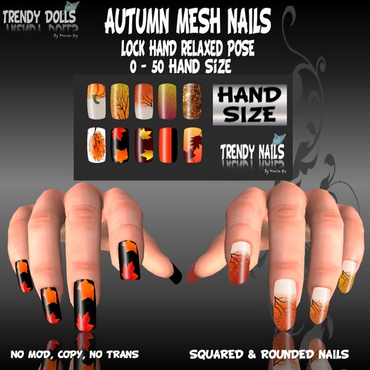 ::*TD*:: Autumn Nails Mesh