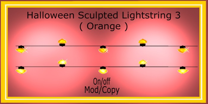 Halloween sculpted lightstring orange