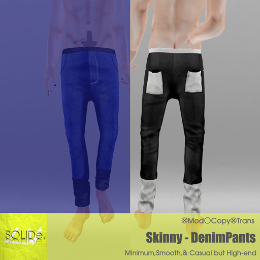 [LV]SOLIDe_SkinnyPants_black/white[Mesh]