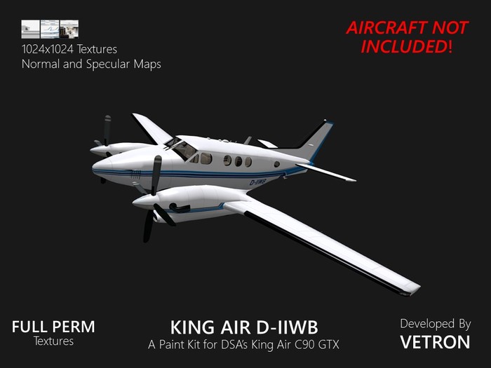 Second Life Marketplace - [Vetron] King Air D-IIWB