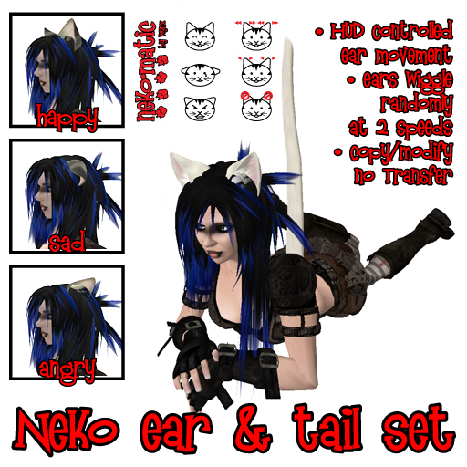 White Neko Ear & Tail Set
