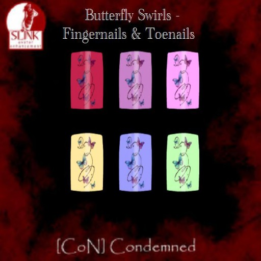[CoN] Butterfly Swirls - Fingernails & Toenails