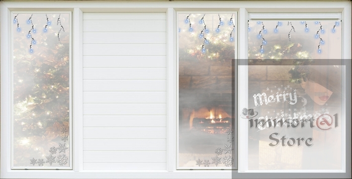 Christmas snow window 8
