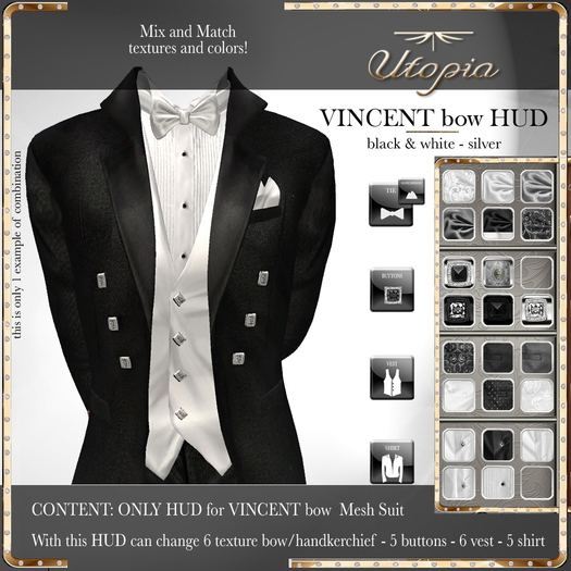 Utopia Vincent bow HUD white