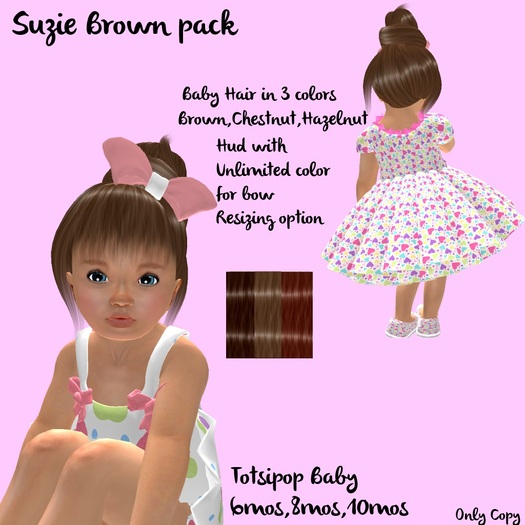 Totsipop Hair Suzie Brown pack DEMO