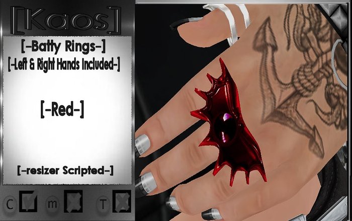 [Kaos] Batty Rings - Red