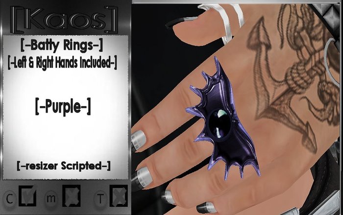 [Kaos] Batty Rings - Purple