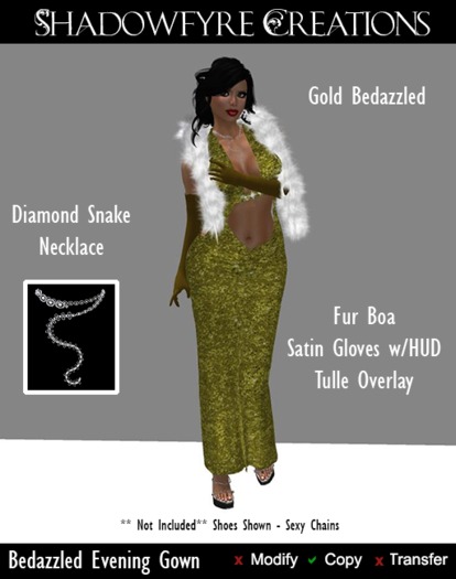 SC - Bedazzled Gown -  Gold