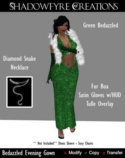 SC - Bedazzled Gown - Green