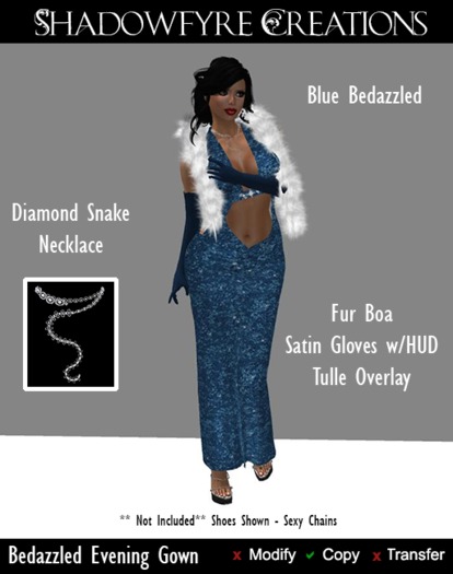 SC - Bedazzled Gown - Blue