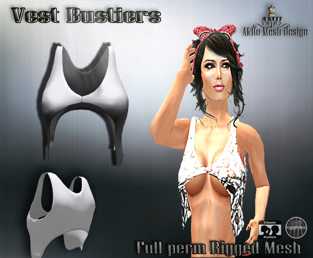vest bustiers _ Full Perm Rigged Mesh