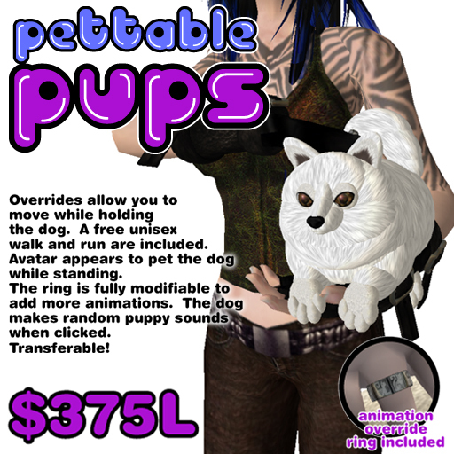 Pettable Puppy (White Pom)