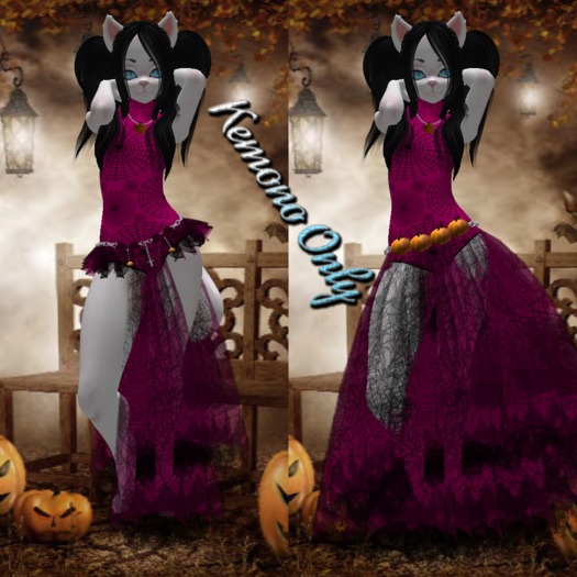 Spider Web Dress Hot Pink Kemono ((BAGGED))