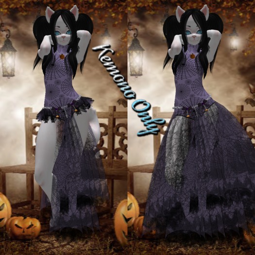 Spider Web Dress Lavender Kemono ((BAGGED))