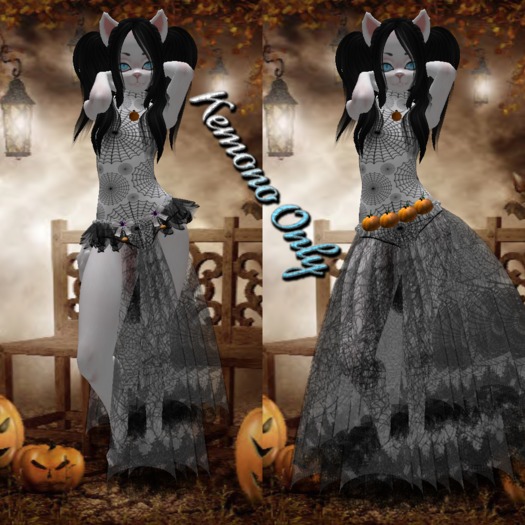 Spider Web Dress White Kemono ((BAGGED))