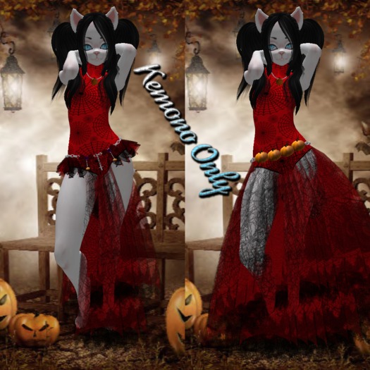 Spider Web Dress Red Kemono ((BAGGED))