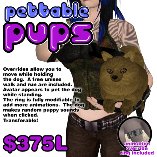 Pettable Puppy (Sable Pom)