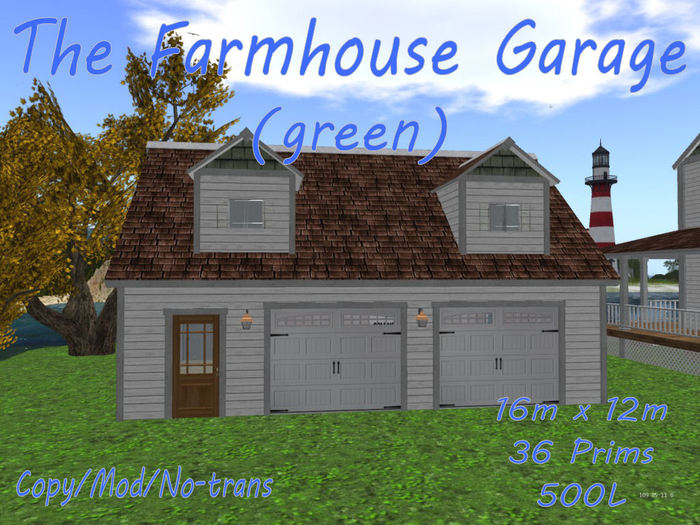 Farmhouse Garage (green) 101014