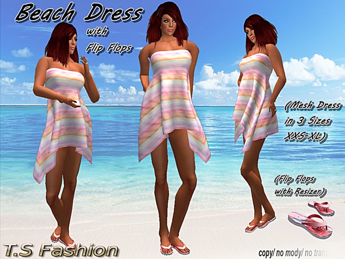 Beach Dress with Flip Flops