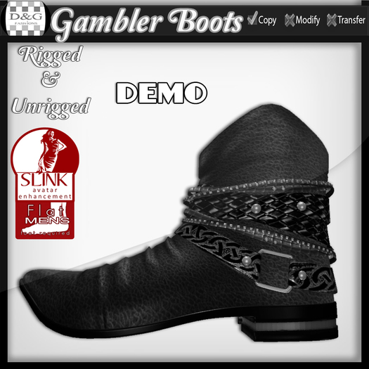 D&G Gambler Boots DEMO {Boxed}