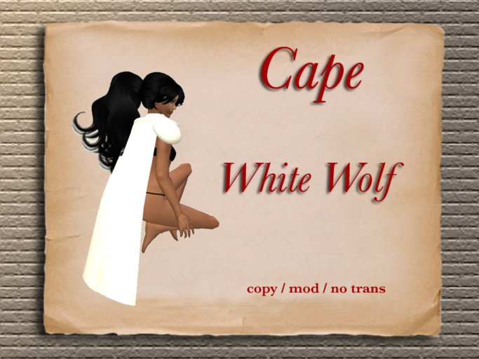 Fur Cape - White Wolf