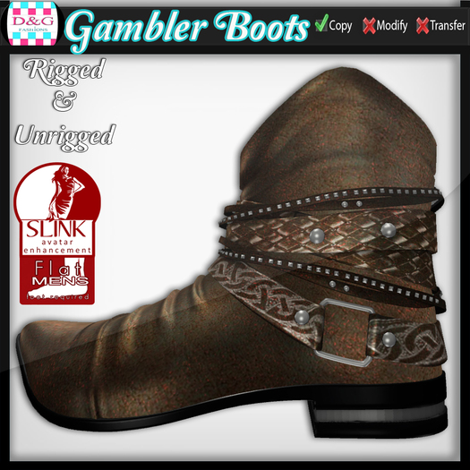 D&G Gambler Boots RUST {Slink Mens}BOX