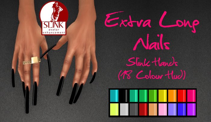 IAF Extra Long Nails (Slink Hands) (Flat)