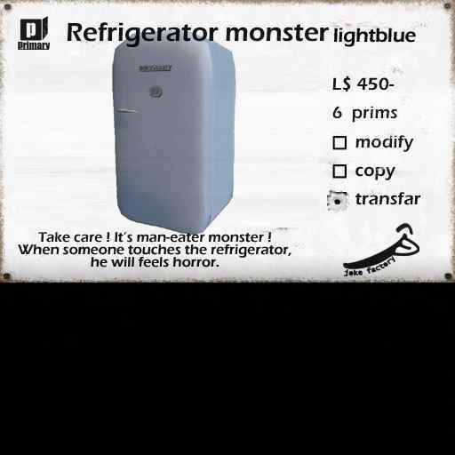 *Joke Factory* Refrigerator monster blue
