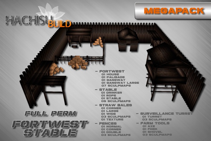 HB :: Fort West Stable :: Full perm horse stable