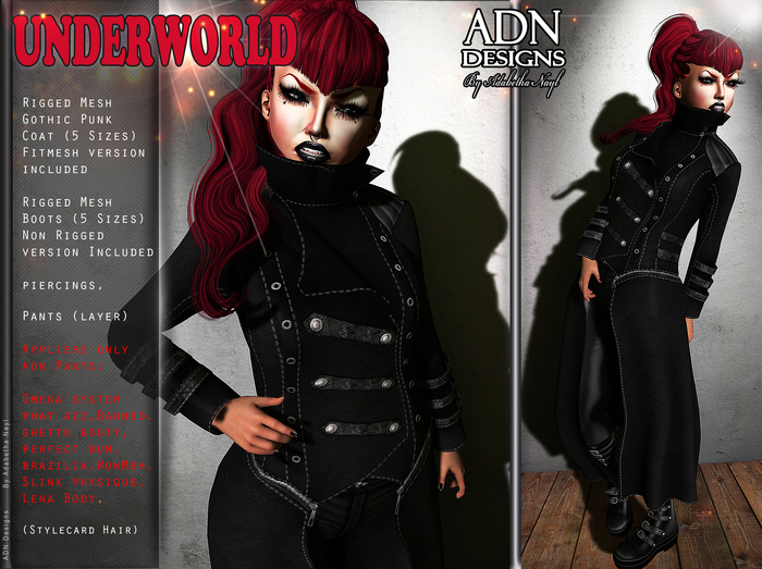 [ADN] UNDERWORLD (MESH, Appliers only for pants)
