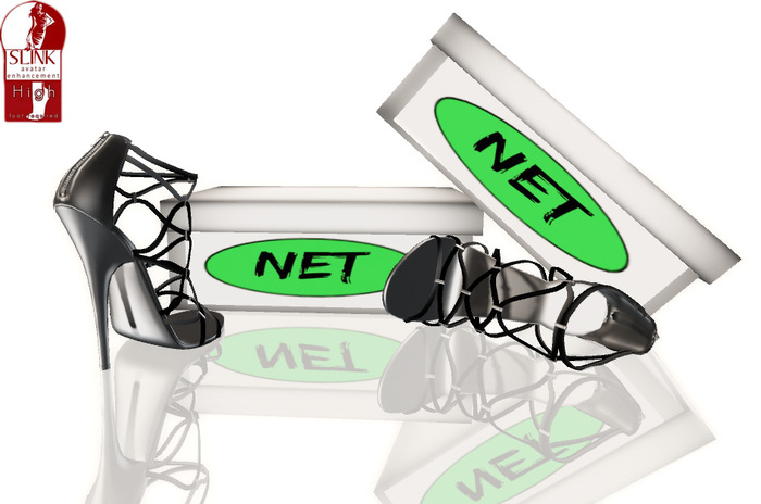::NET::ELEGANT SHOSE SLINK HIGH  BLACK