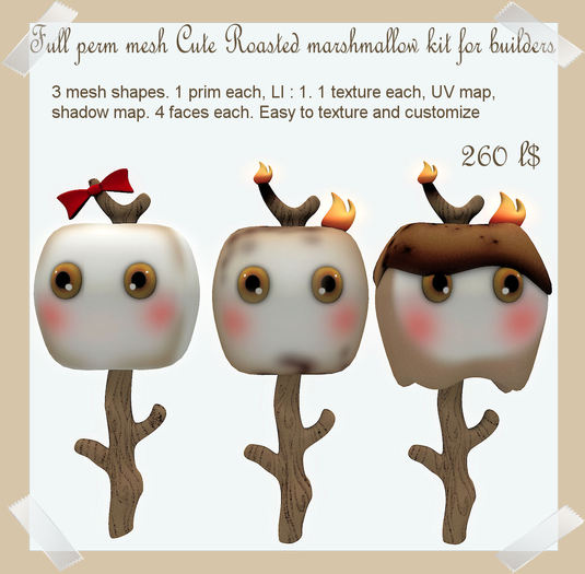 Full Perm MESH Cute Roasted marshmallow kit for builders